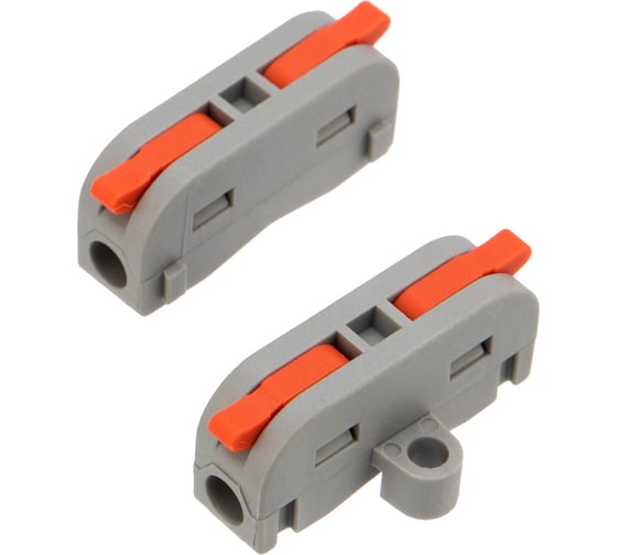 Изображение товара Проходная клемма REXANT СМК 222-421P, 1 полюс, с монтажной площадкой (0,08-4 мм2), серая, 5 шт. 07-6261-05