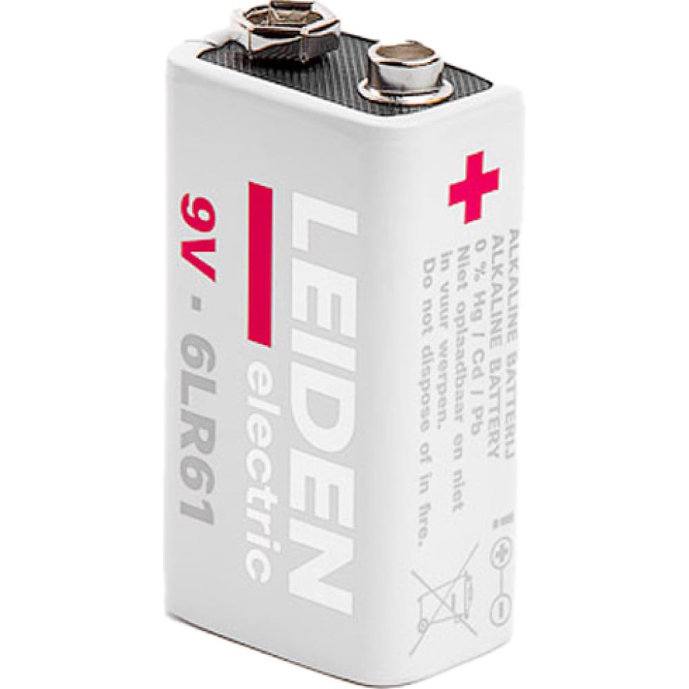 Алкалиновая батарейка LEIDEN ELECTRIC батарейка tdm electric 9v 6lr61 6f22 народная zinc carbon солевая 9 в спайка sq1702 0023
