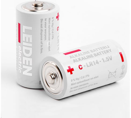 Изображение товара Батарейка LEIDEN ELECTRIC C 1,5 V алкалиновая 2 штуки 808004