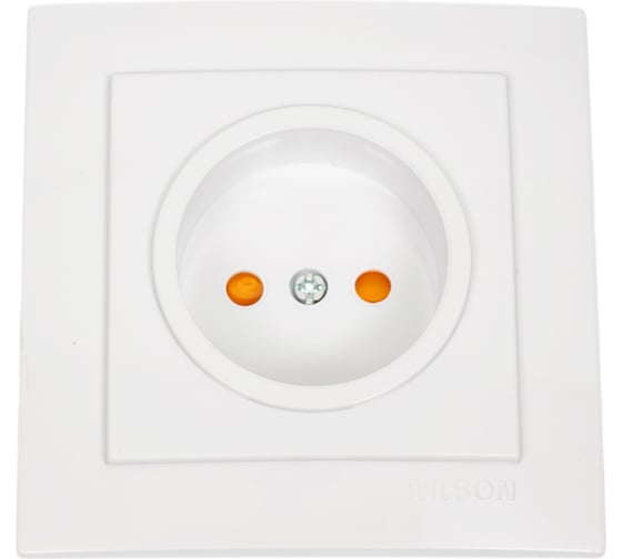 Изображение товара 1-местная розетка Nilson СУ с защитной шторкой, TOURAN-ALEGRA-THOR, белый 24111016
