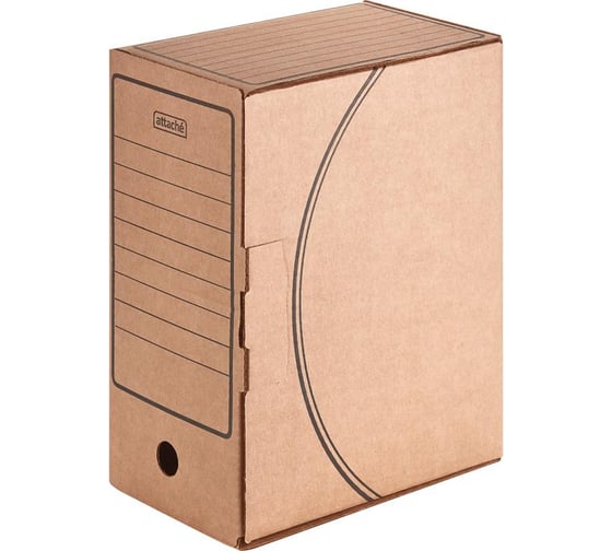 Изображение товара Архивный короб Attache микрогофрокартон с вырубкой 240x150x320 мм бурый до 1500 листов 5 шт 1589489