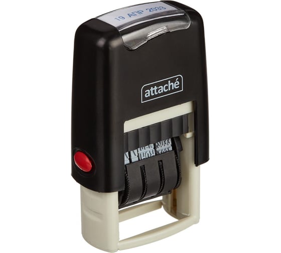 Изображение товара Автоматический пластиковый датер Attache 7810 шрифт 3 мм, месяц обозначается буквами, оттиск 3x20 мм 1348211