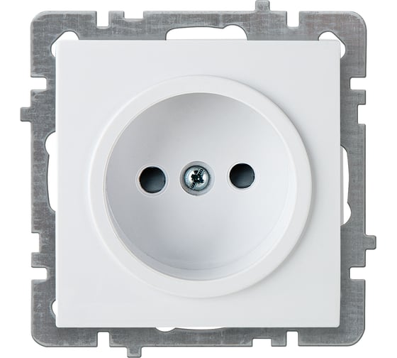 Изображение товара Механизм 1-местной розетки Nilson СУ с защитной шторкой, TOURAN-ALEGRA-THOR, белый 24110416