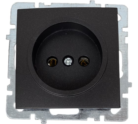 Изображение товара Механизм 1-местной розетки Nilson СУ, TOURAN-ALEGRA-THOR, metallic, матовый черный, 24380415