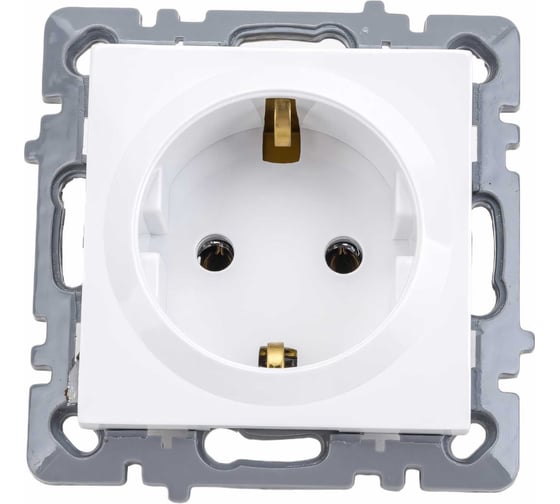 Изображение товара Механизм 1-местной розетки Nilson СУ с заземлением, moda-advantage белый, 20112417