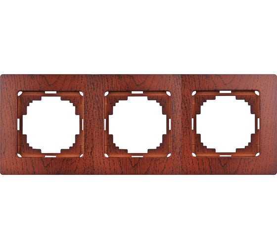 Изображение товара 3-местная рамка Nilson TOURAN WOOD, черешня 24260093