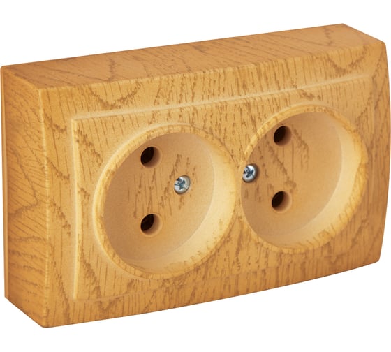 Изображение товара 2-местная розетка Nilson ОУ, Themis, дуб 26251024