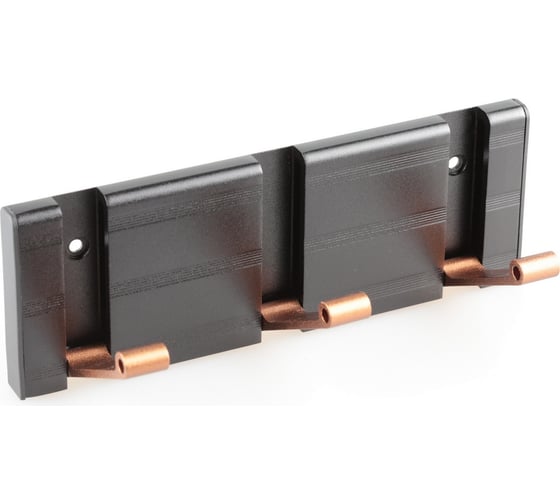 Изображение товара Настенная вешалка Brante flip 3 крючка, черный/кофе 112111