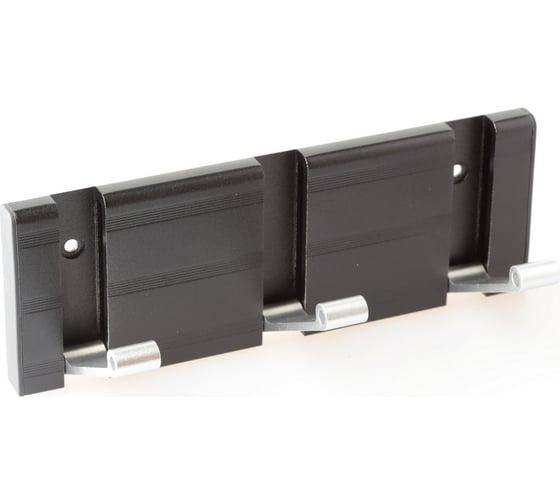 Изображение товара Настенная вешалка Brante flip 3 крючка, черный/матовый хром 112113