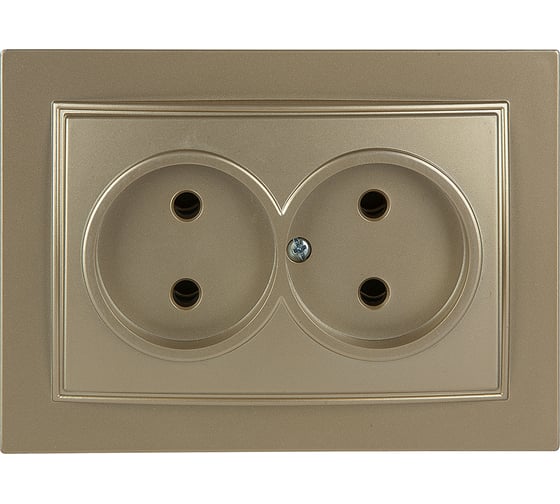 Изображение товара 2-местная розетка Nilson СУ, ALEGRA-THOR, metallic, золото 27151024