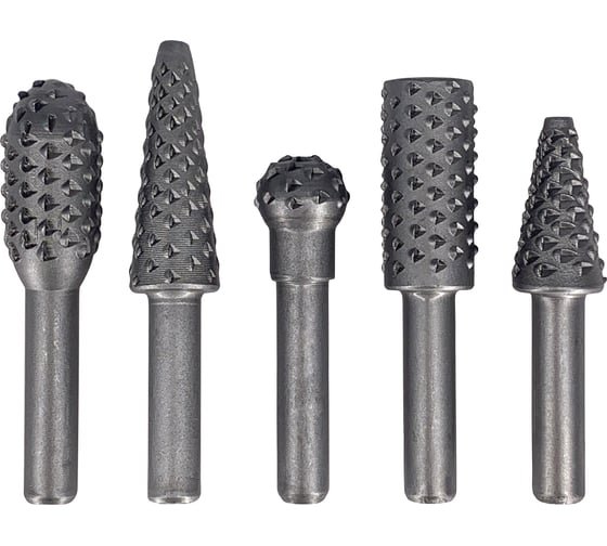 Изображение товара Набор фрез по дереву 5 шт, 55 мм, хв-к 6.3 мм vertextools 0987-63