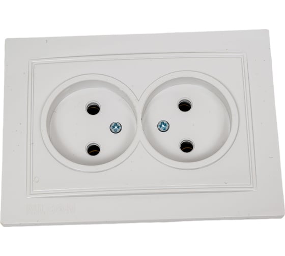 Изображение товара 2-местная розетка Nilson СУ, ALEGRA-THOR, белый 27111024