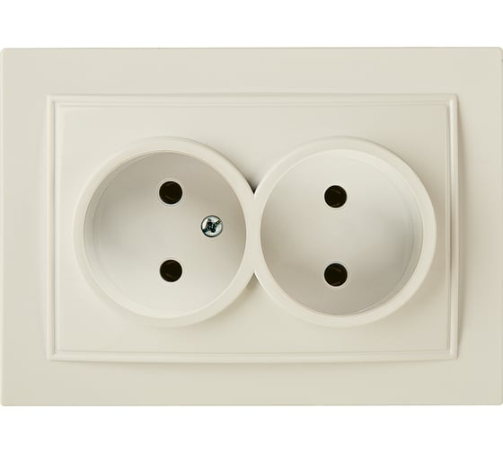 Изображение товара 2-местная розетка Nilson СУ, ALEGRA-THOR, кремовый 27121024