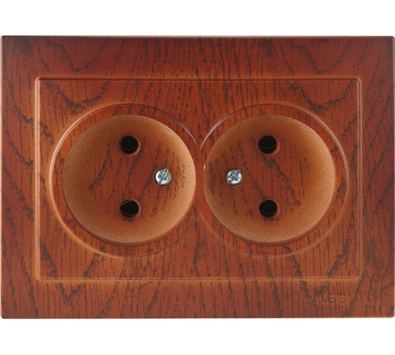 Изображение товара 2-местная розетка Nilson СУ, TOURAN WOOD, черешня 24261024