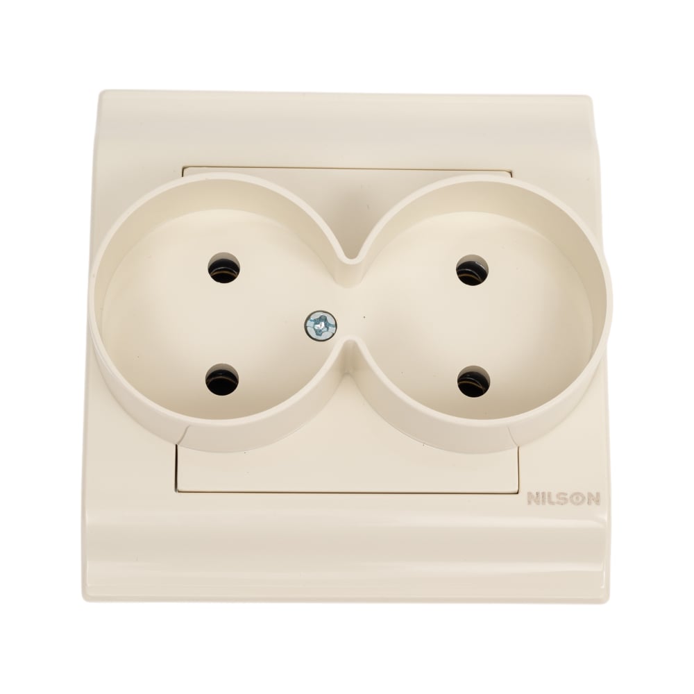 Изображение товара 2-местная розетка Nilson СУ advantage кремовый, 20121024