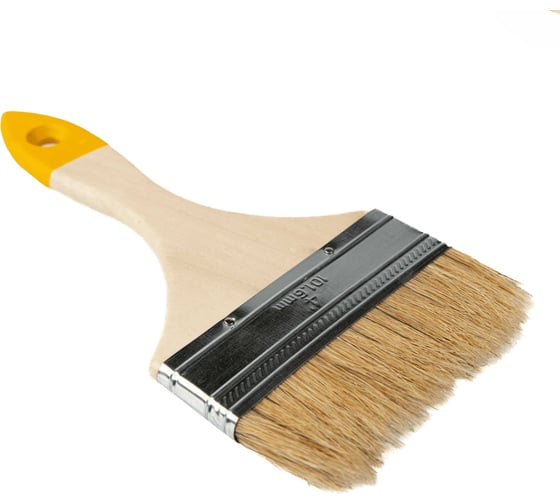 Изображение товара Плоская малярная кисть SAMGRUPP с деревянной ручкой, 100 мм, 4" SAMC-027001100