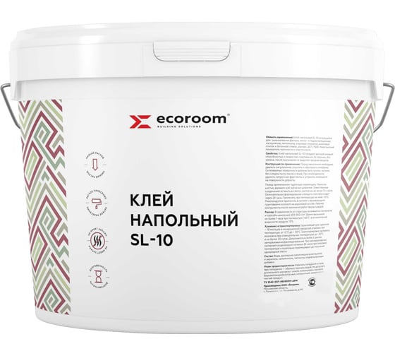 Изображение товара Напольный клей ECOROOM SL-10 10 кг E-Клей-426/10