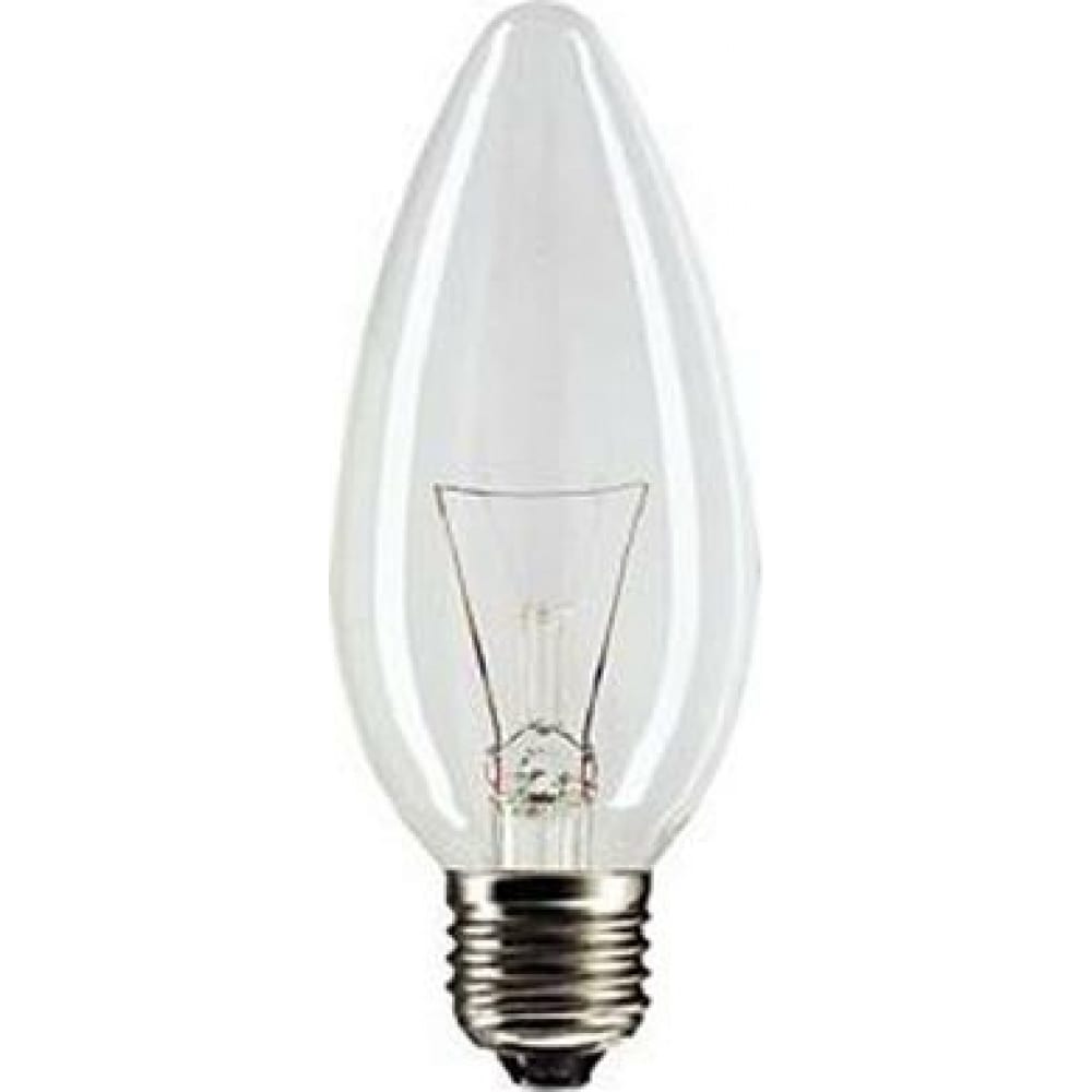 Купить Лампа накаливания PHILIPS, B35 40W E27 230V CL