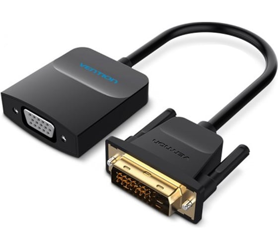 Изображение товара Мультимедиа-конвертер VENTION активный DVI-D 25М > VGA - 0.15 м, черный EBBBB
