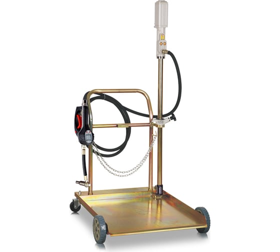 Изображение товара Комплект для раздачи масла из бочек KraftWell мобильный с тележкой для бочек 180-220 кг., коэфф. сжатия 5:1 KRW1764.S