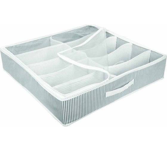 Изображение товара Органайзер для хранения обуви Econova LINE на 10 пар, 580x580x120 мм, 40 л светло-серый 411957030