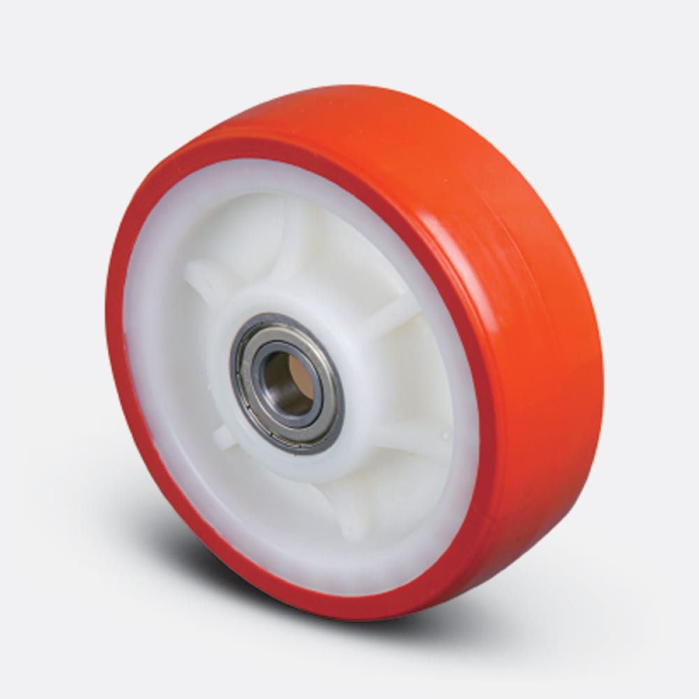 Большегрузное колесо для оси EMES колесо полиуретановое palisad 3 00 8 длина оси 90мм подшипник 20мм 68976