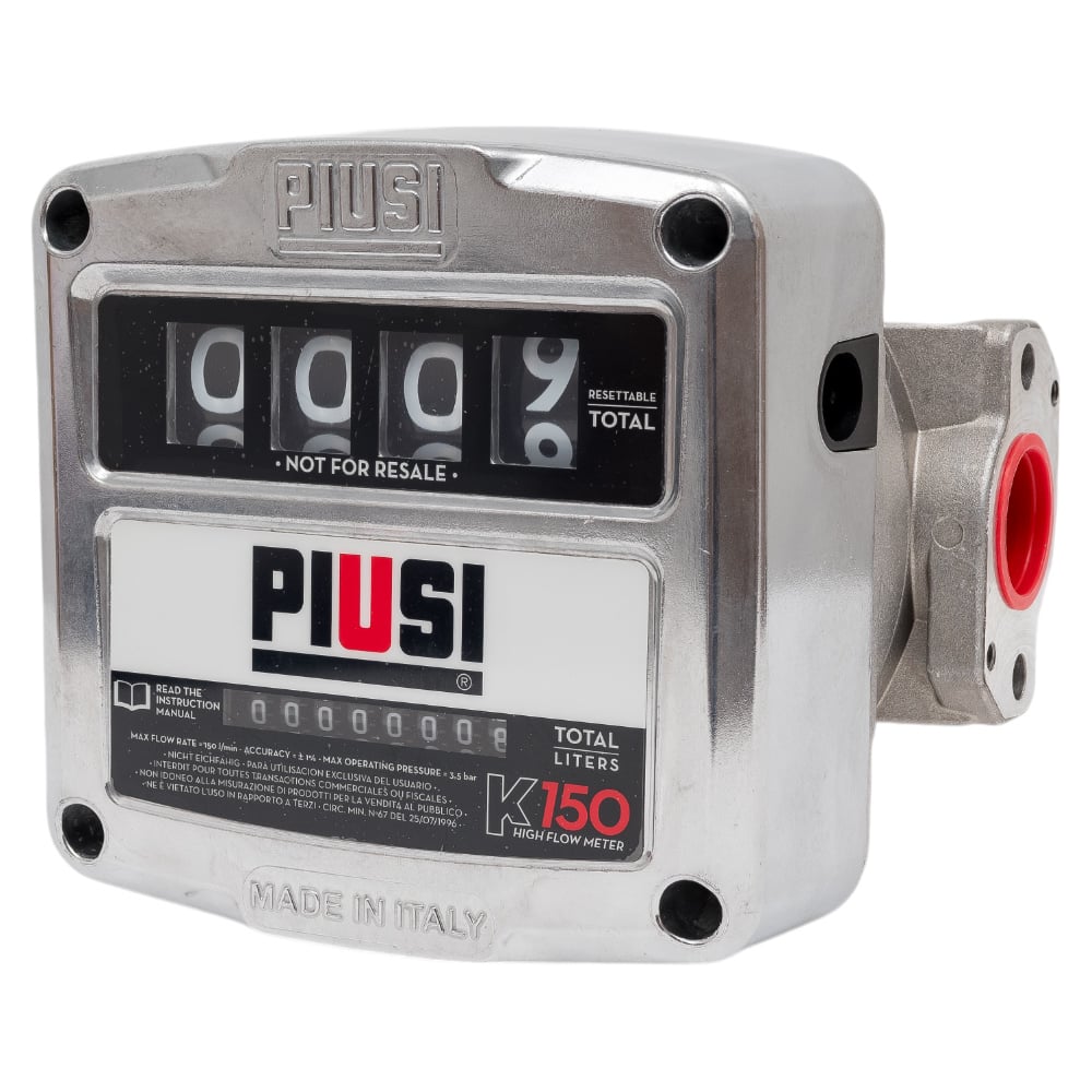 Изображение товара Механический расходомер топлива PIUSI K150 для бензина, дизеля, керосина 25-150 л/мин