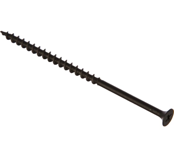 Изображение товара Саморезы черные по гипроку к дереву (100 штук, 4.8 х 100) ХВАТ 22400-0