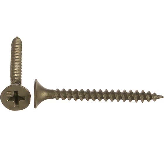 Изображение товара Саморезы черные по гипроку к металлу (100 штук, 3.5 х 35) ХВАТ 22535-0