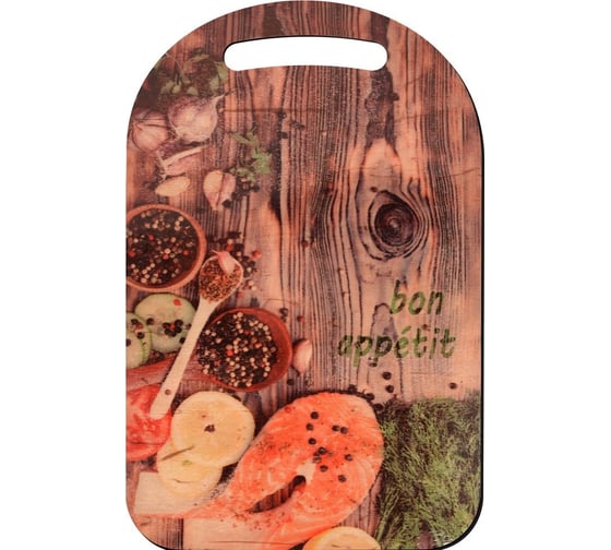 Изображение товара Разделочная доска МУЛЬТИДОМ Букет пряностей размер 29x18.5 см МБ18-77