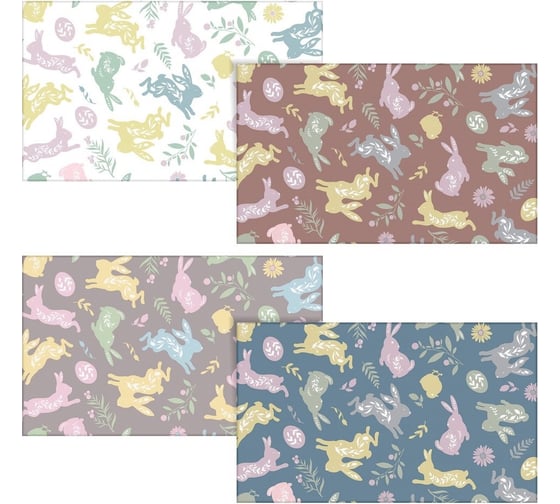 Изображение товара Разделочная доска МУЛЬТИДОМ Пасхальные зайцы размер 29x17 см, 4 цвета МТ18-88