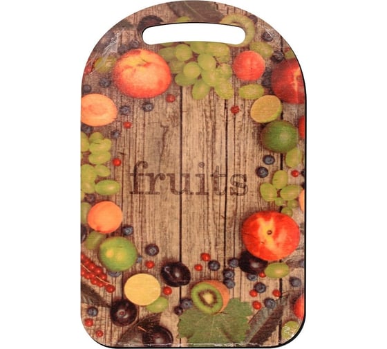 Изображение товара Разделочная доска МУЛЬТИДОМ Фруктовый рай размер 29x18.5 см МБ18-75