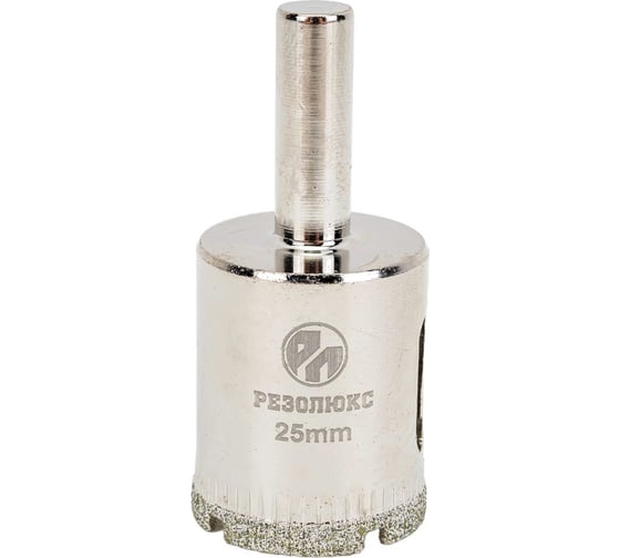 Изображение товара Коронка алмазная без направляющего сверла по стеклу и керамической плитке 25 мм РЕЗОЛЮКС 63025