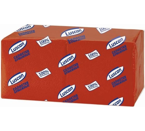 Изображение товара Бумажные салфетки Luscan Profi Pack 1 слой 24x24 см оранжевые 400 шт в упаковке 1304578