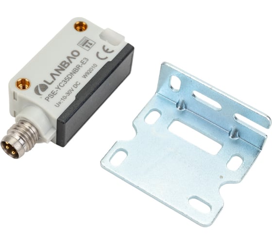 Изображение товара Оптический датчик диффузный Lanbao PSE-YC35DNBR-E3, Sn=350 мм, NPN NO/NC (Програм)10...30DC, разъем М8, 07-00035357