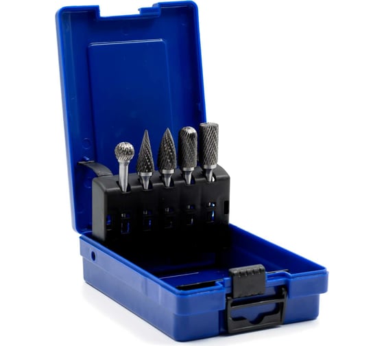 Изображение товара Набор бор-фрез твердосплавных тип B, C, D, G, M, 12 мм, Bohre КБ011198