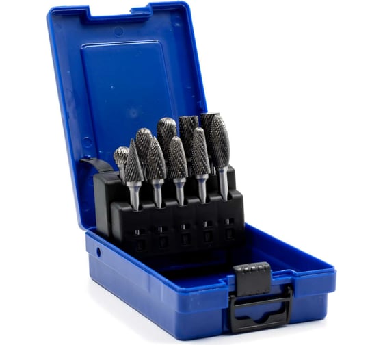 Изображение товара Набор бор-фрез твердосплавных тип A, B, C, D, E, F, G, H, L, M, 12 мм, Bohre КБ011200