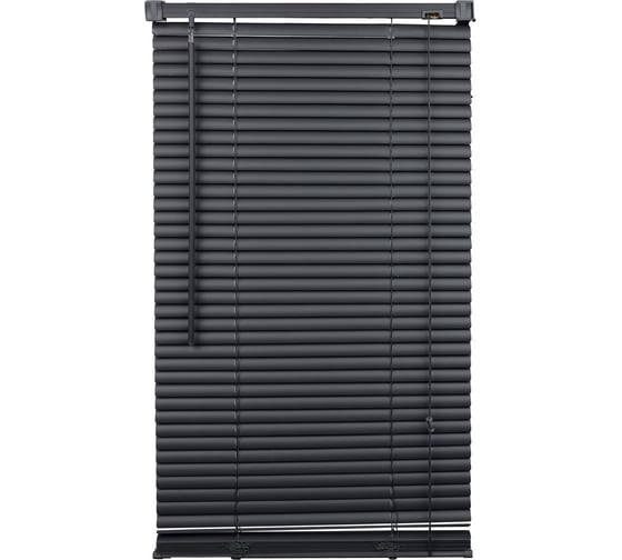 Изображение товара Пластиковые жалюзи ПраймДекор 130x150, темно-серые 1130140 2130140