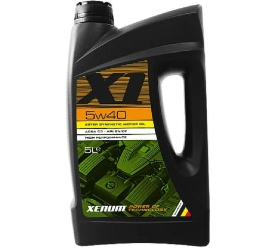 Изображение товара Моторное масло на эстеровой основе XENUM X1 5W40, 5 л, высокоэффективное, синтетическое 1068005A