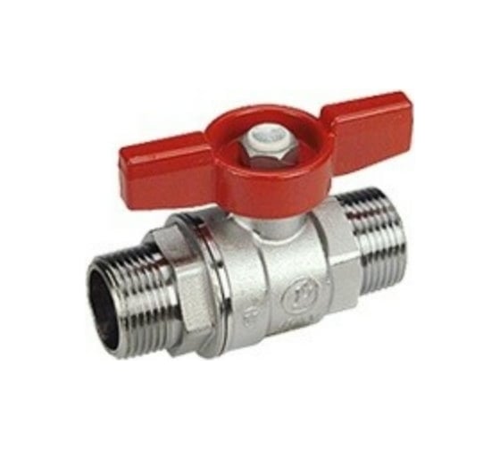 Изображение товара Шаровой кран Giacomini 1/2, НН, ручка-бабочка красная, хромированный R253D R253X003