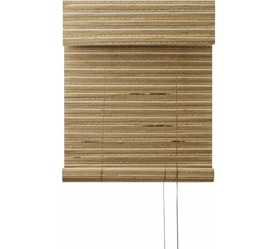 Изображение товара Рулонная штора ПраймДекор микс, бамбук джут, 90x160 45090137