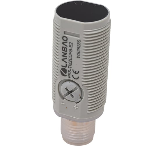 Изображение товара Оптический датчик барьерный (приёмник) Lanbao PSS-TM20DPB-E2, Sn=20000 мм, PNP NO/NC (Програм)10...30DC, разъем М12, 07-00036409