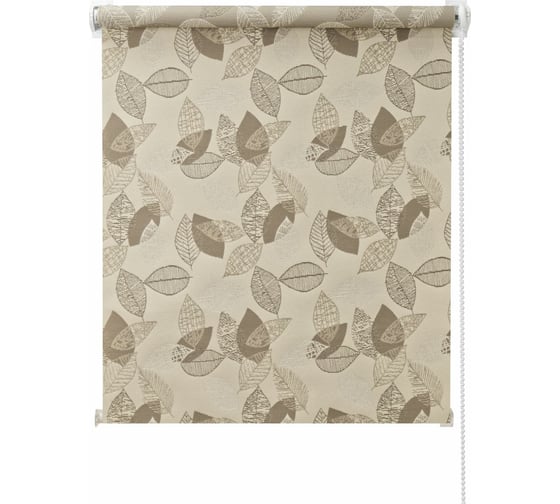 Изображение товара Рулонная штора ПраймДекор Листья, бежевый, 180x170 44180146