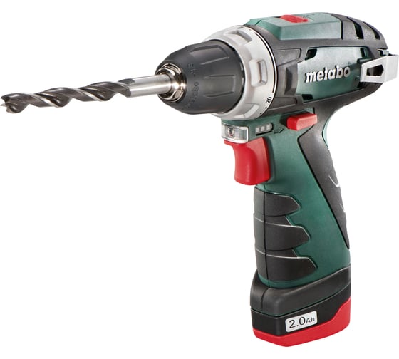 Изображение товара Аккумуляторная дрель-шуруповерт Metabo PowerMaxx BS 12 В, 2х2 Ач, Li-Ion, LC40, патрон, кейс 600080500