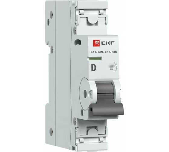 Изображение товара Автоматический выключатель EKF 1P 63А (D) 6кА ВА 47-63N PROxima M636163D