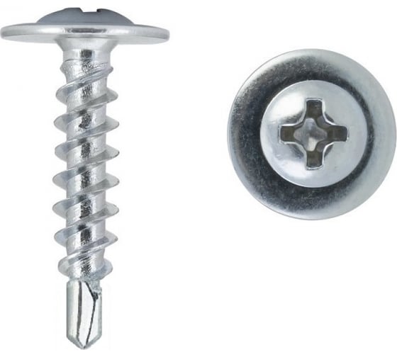 Изображение товара Саморез Rizzel с прессшайбой ПШС 4,2x13 сверло цинк 14000 шт 00-00462753