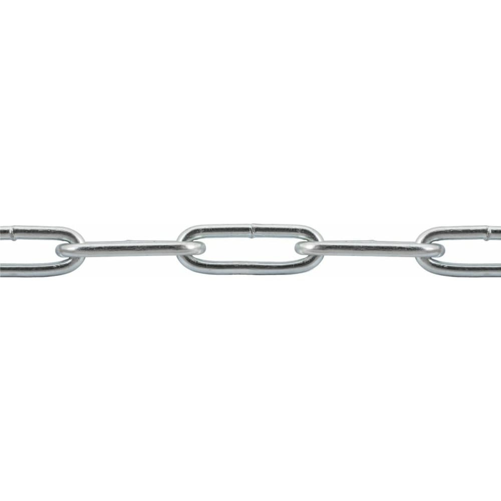 Сварная длиннозвенная оцинкованная цепь Rizzel цепь оцинкованная длиннозвенная din 763 4 мм на отрез