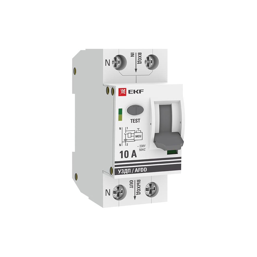 Изображение товара Устройство защиты от дугового пробоя EKF УЗДП 1P+N 10А PROxima