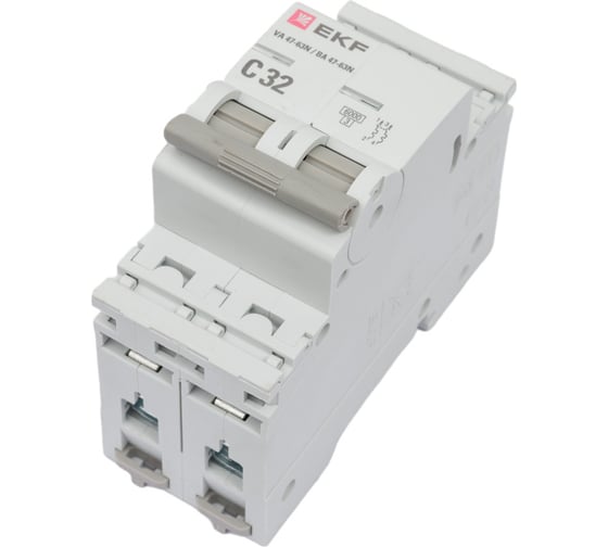 Изображение товара Автоматический выключатель EKF 2P 32А (C) 6кА ВА 47-63N PROxima M636232C