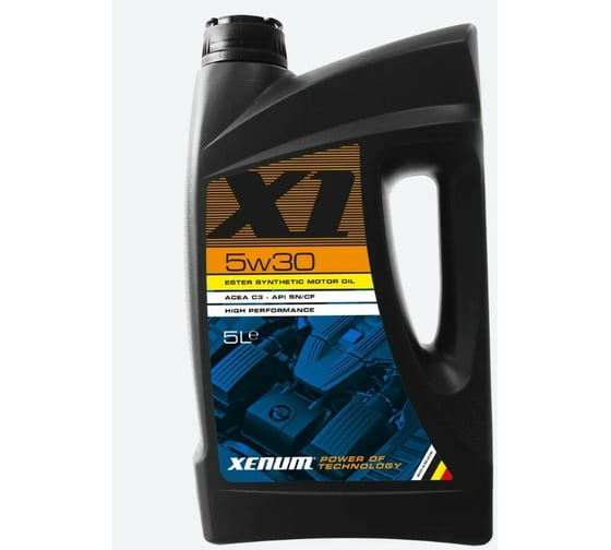 Изображение товара Моторное масло на эстеровой основе XENUM X1 5W30, 5 л, высокоэффективное, синтетическое 1518005A